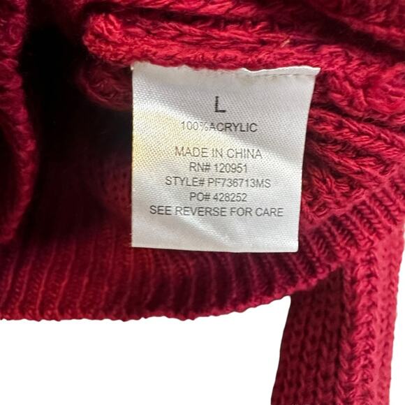 Pink Rose Cross V Knit Sweater size large - Picture 4 of 6